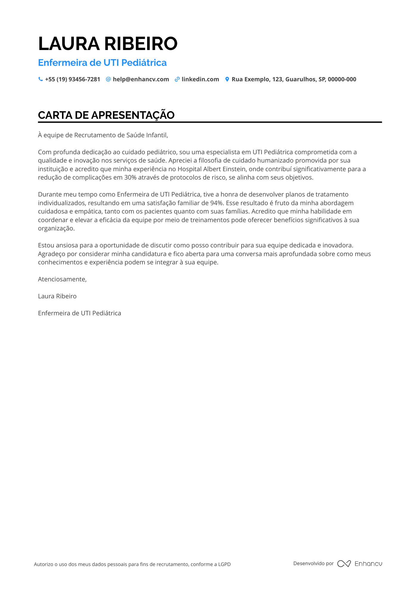 Enfermeira de Pediatria