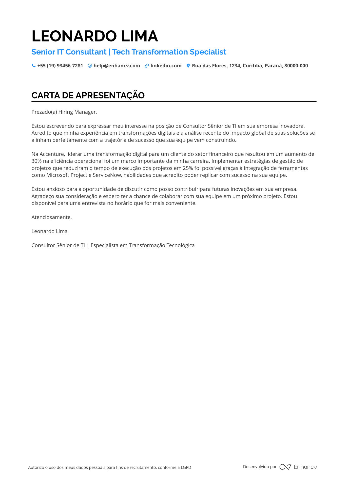 Consultor de Tecnologia