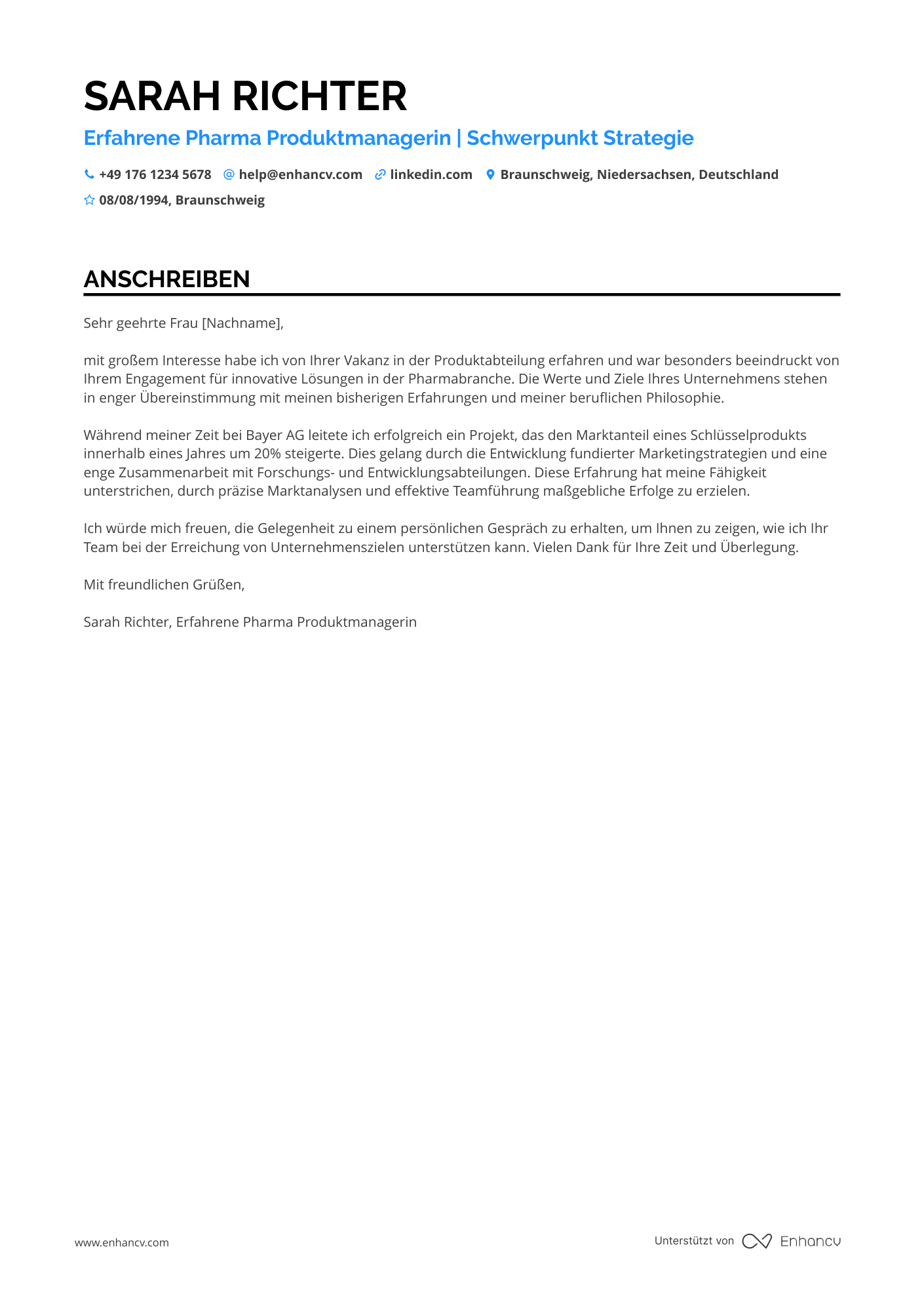 Produktmanager in der Pharmaindustrie