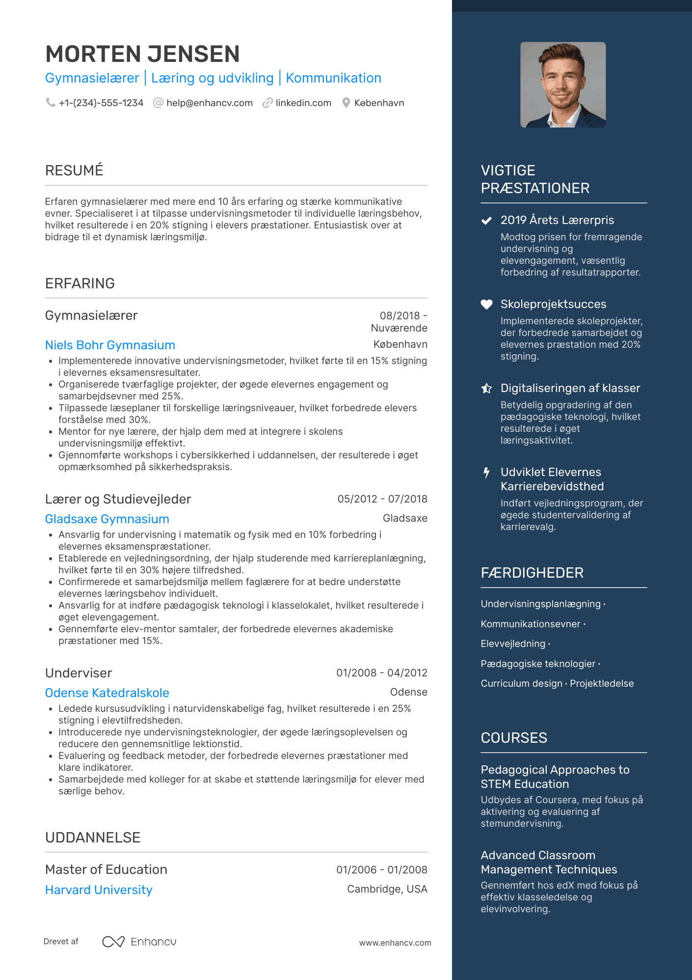 CV til Gymnasielærer