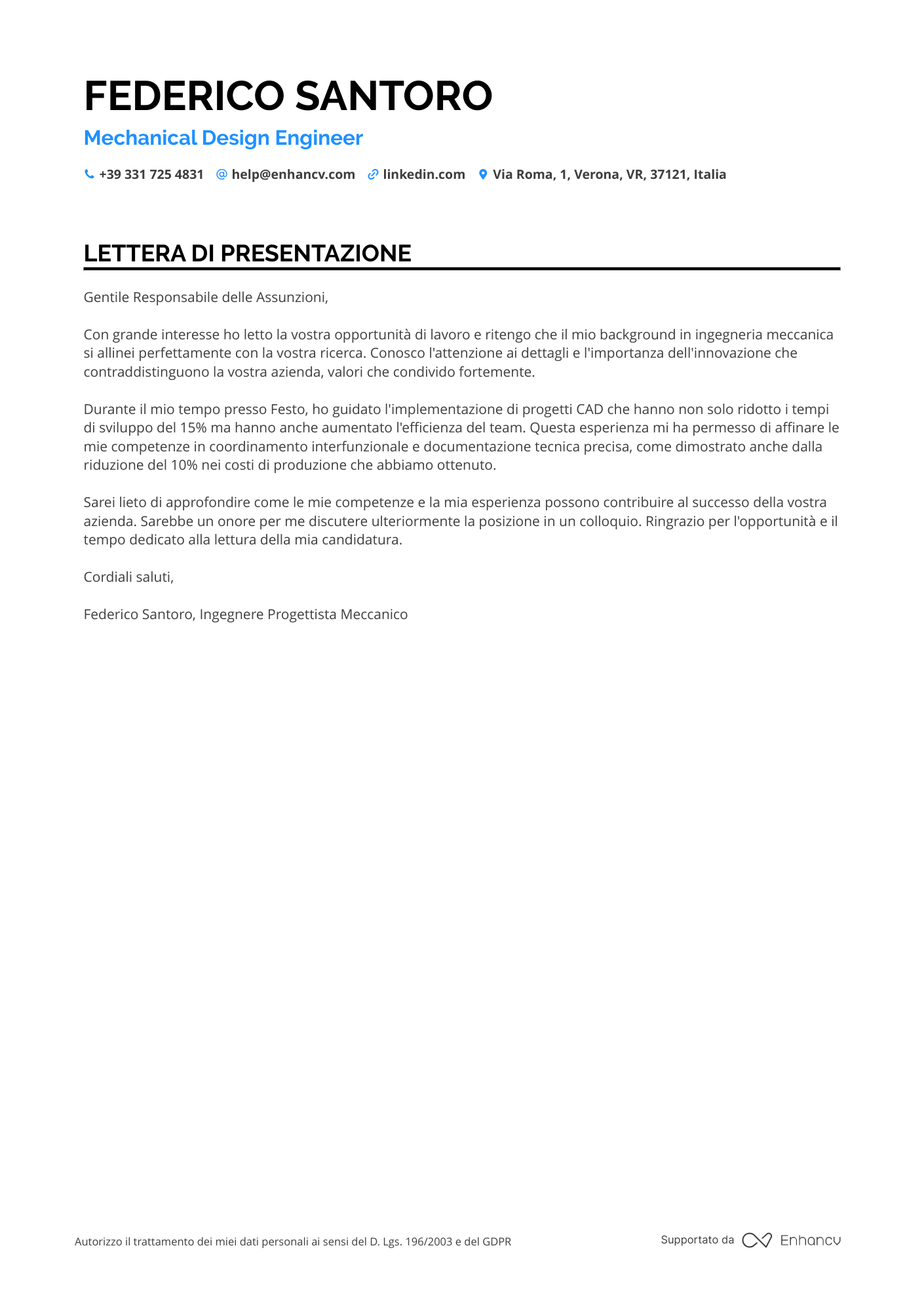 Ingegnere Meccanico di Progettazione