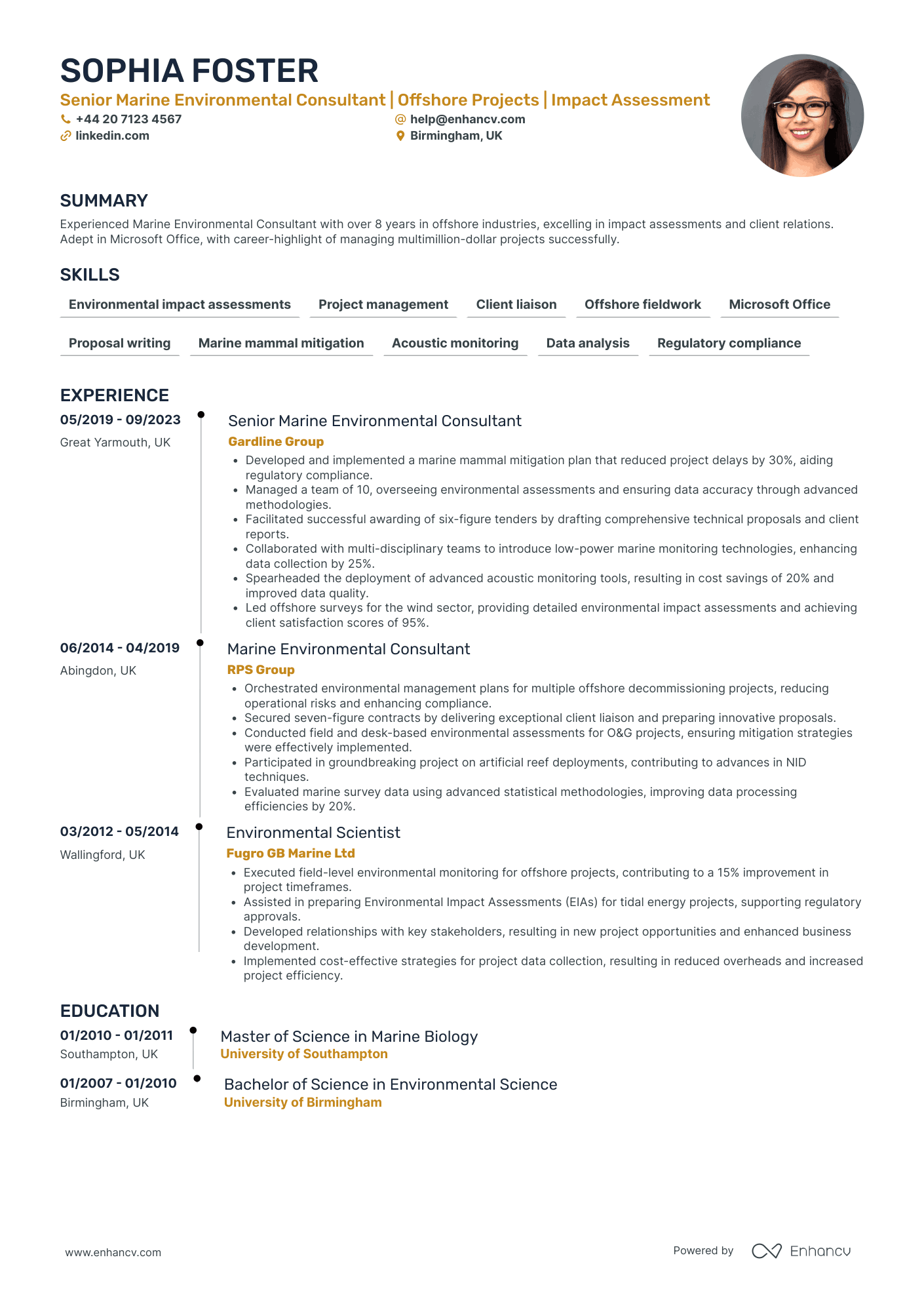 Marine Biology Consultant
