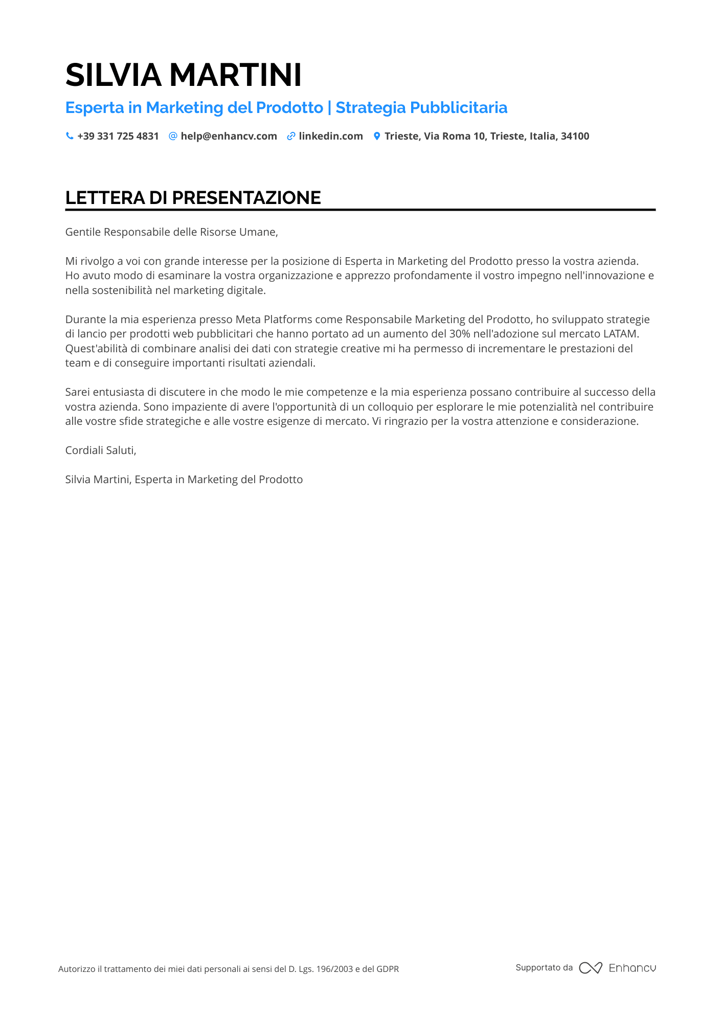 Responsabile Marketing e Pubblicità