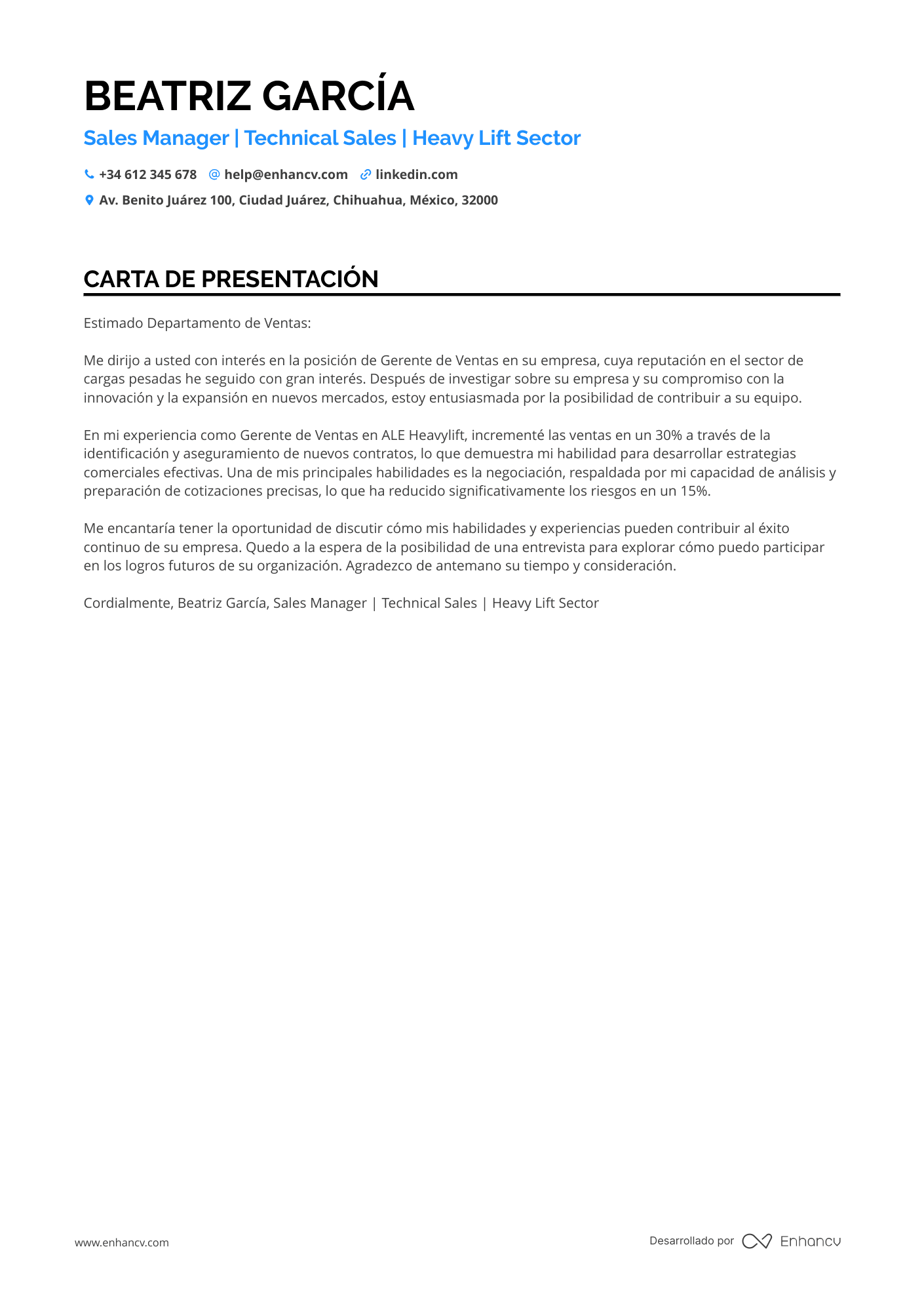 Gerente de Proyecto de Ventas