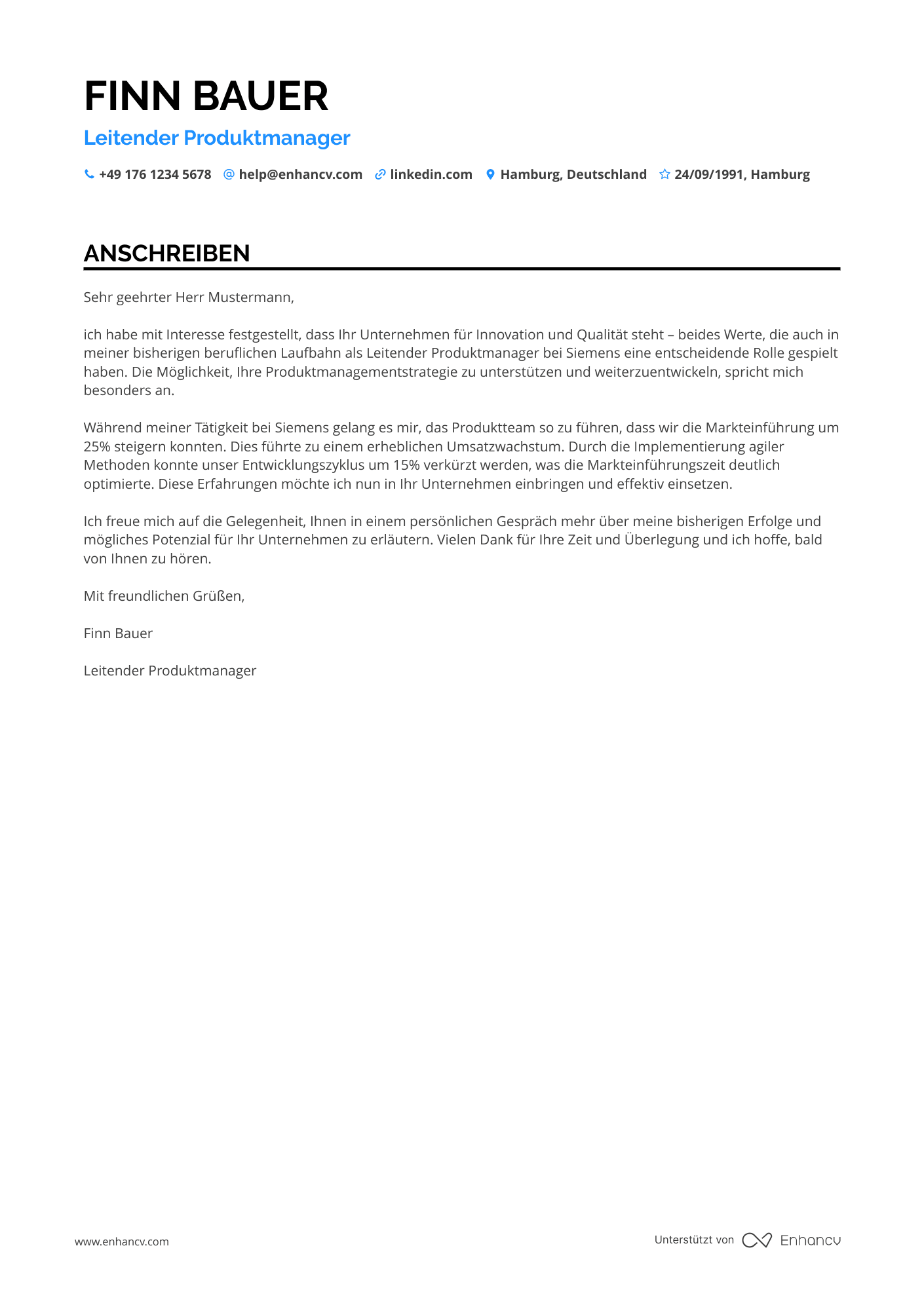 Leitender Produktmanager