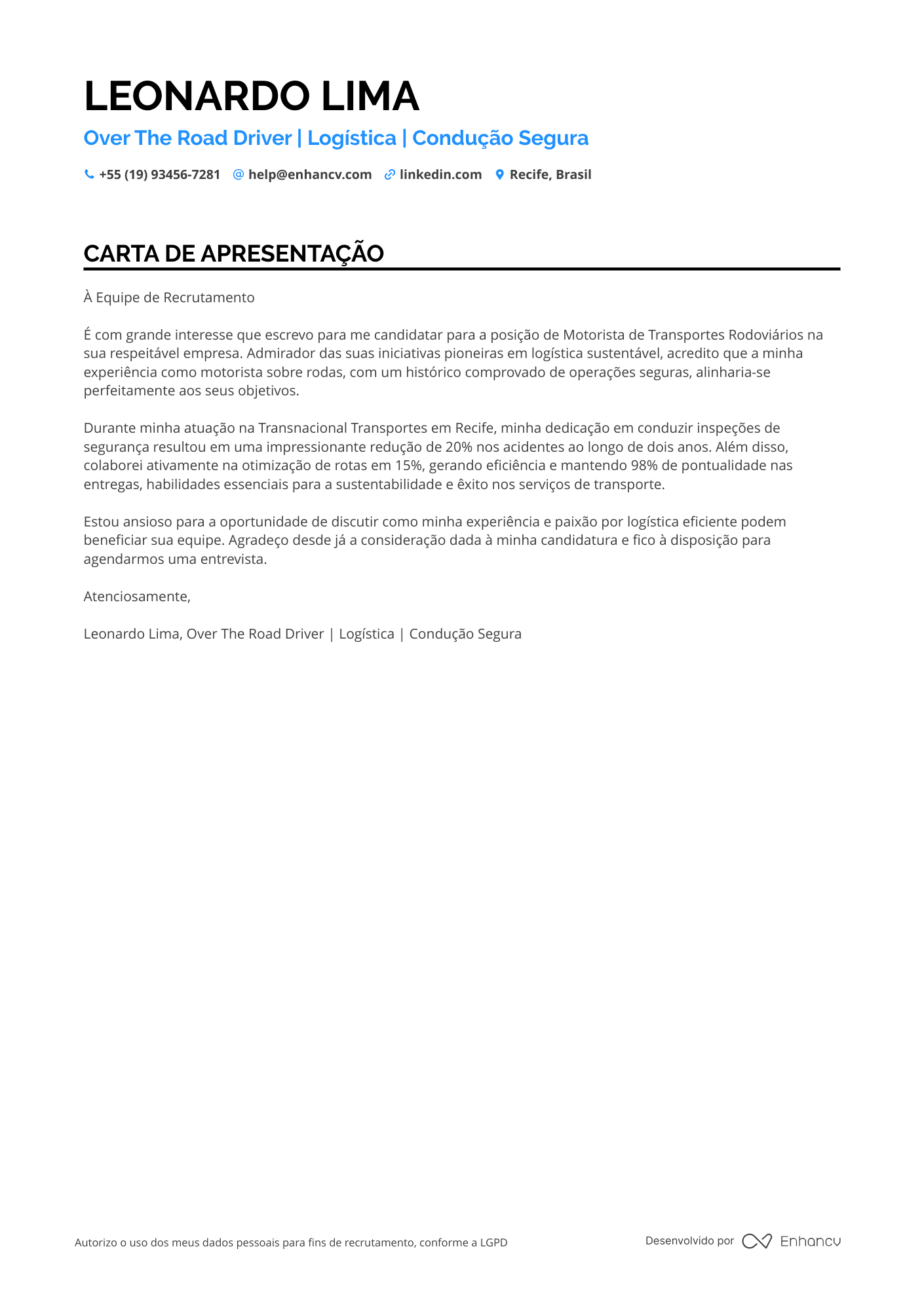 Motorista de caminhão de longa distância