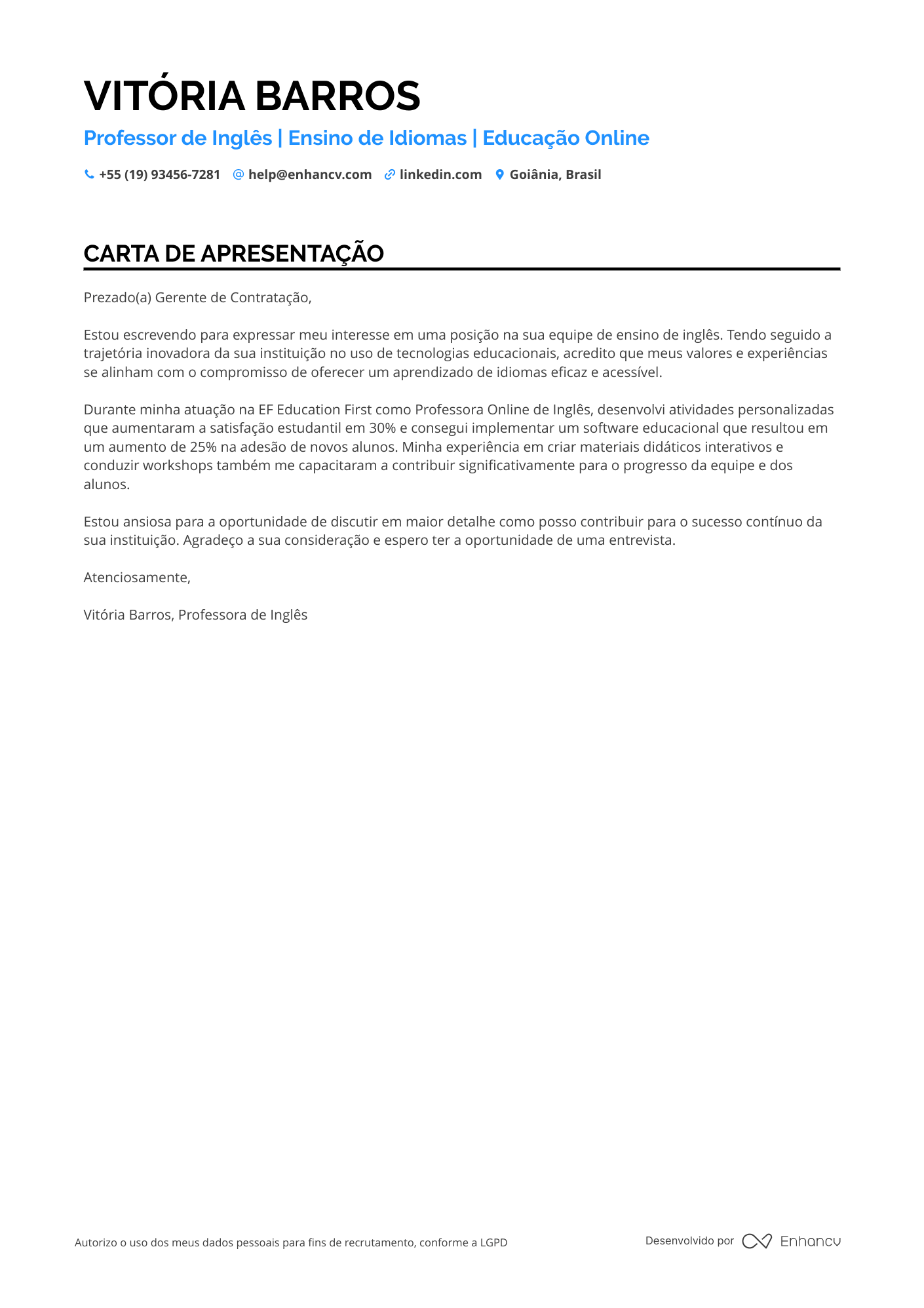 Professor de Inglês para Profissionais de Marketing