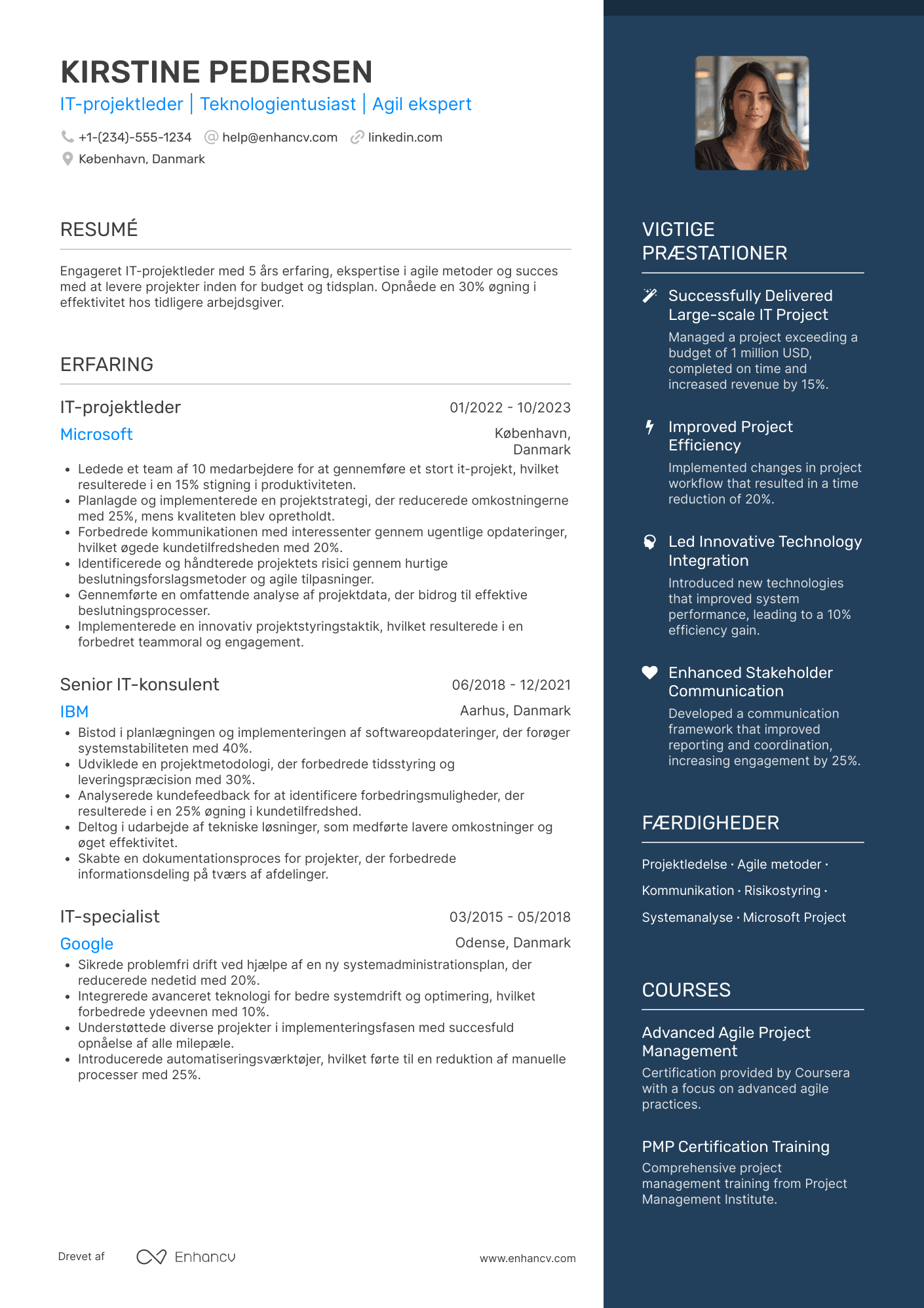 CV til IT projektleder