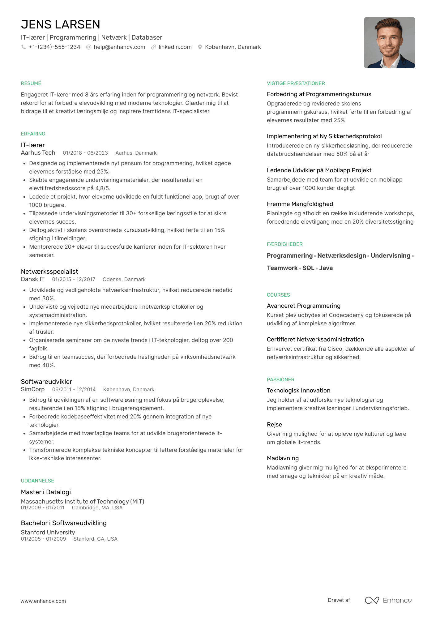 CV til IT lærer