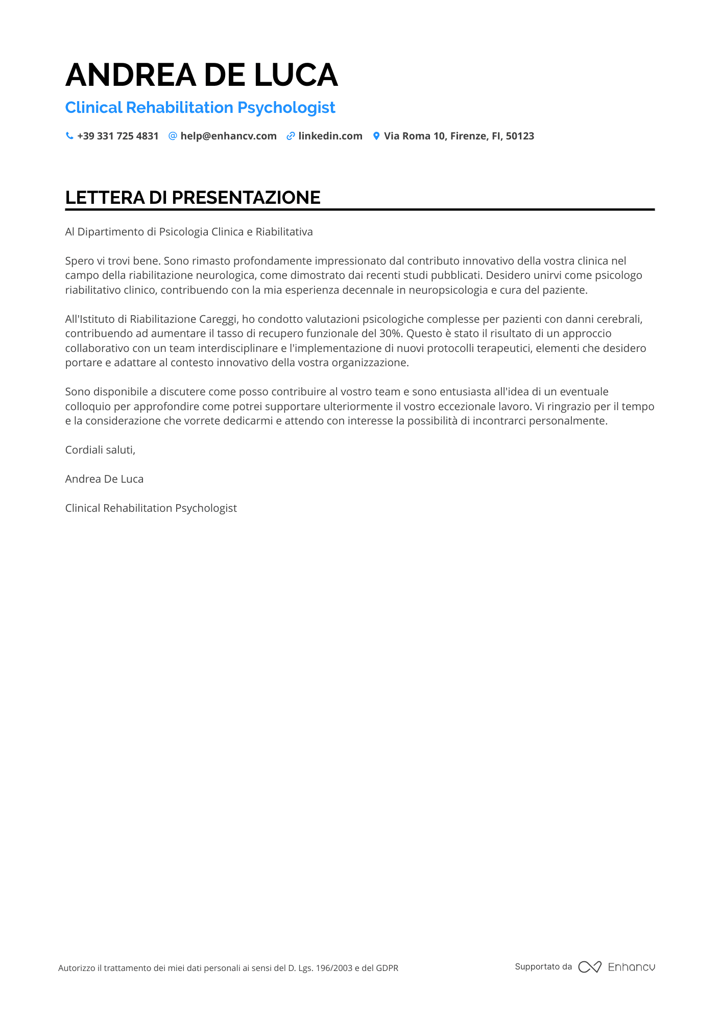 Psicologo di Riabilitazione