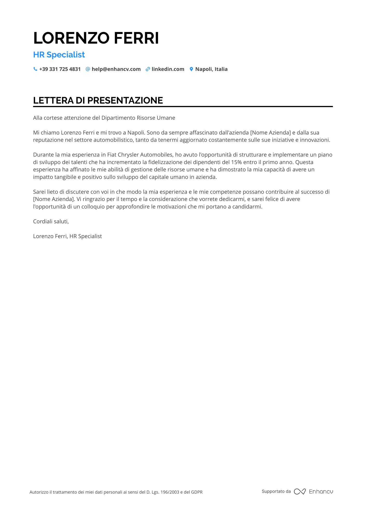Risorse Umane Prima Esperienza