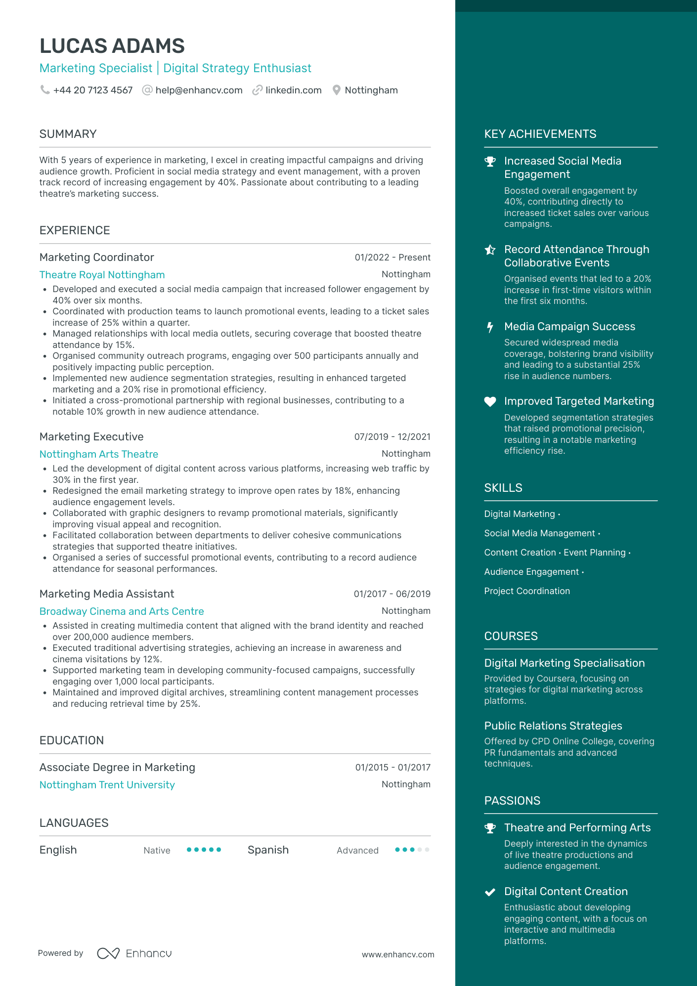 Marketing Communications Assistant CV Examples