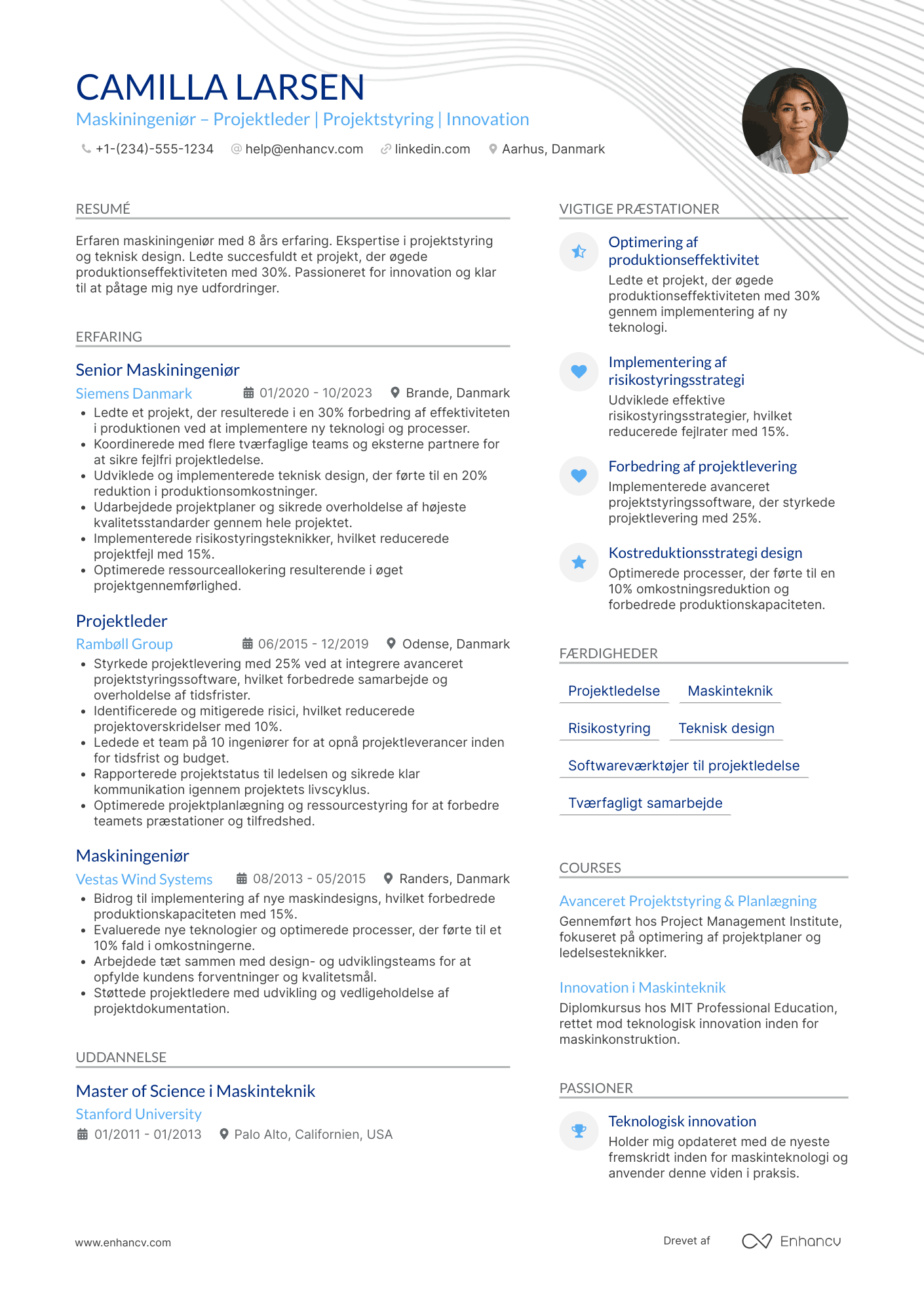 CV til Maskiningeniør – Projektleder