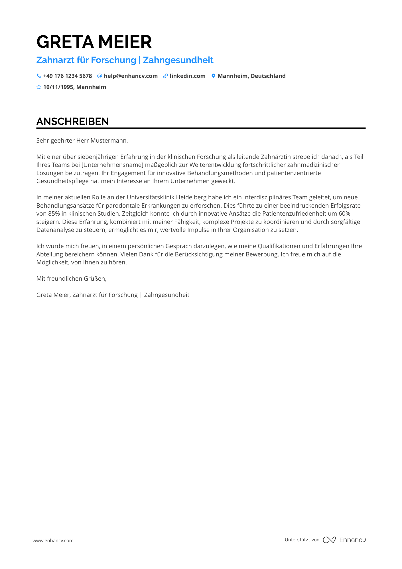 Zahnarzt für Zahnmedizin in der Forschungsbranche