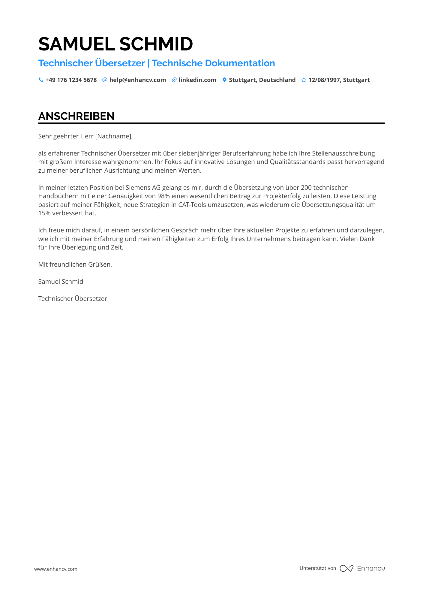 Technischer Übersetzer