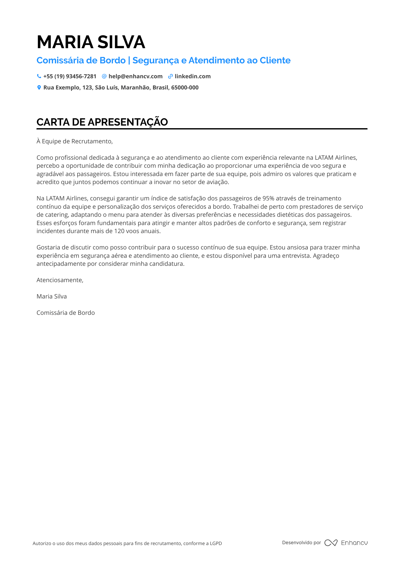 Comissário de bordo Júnior