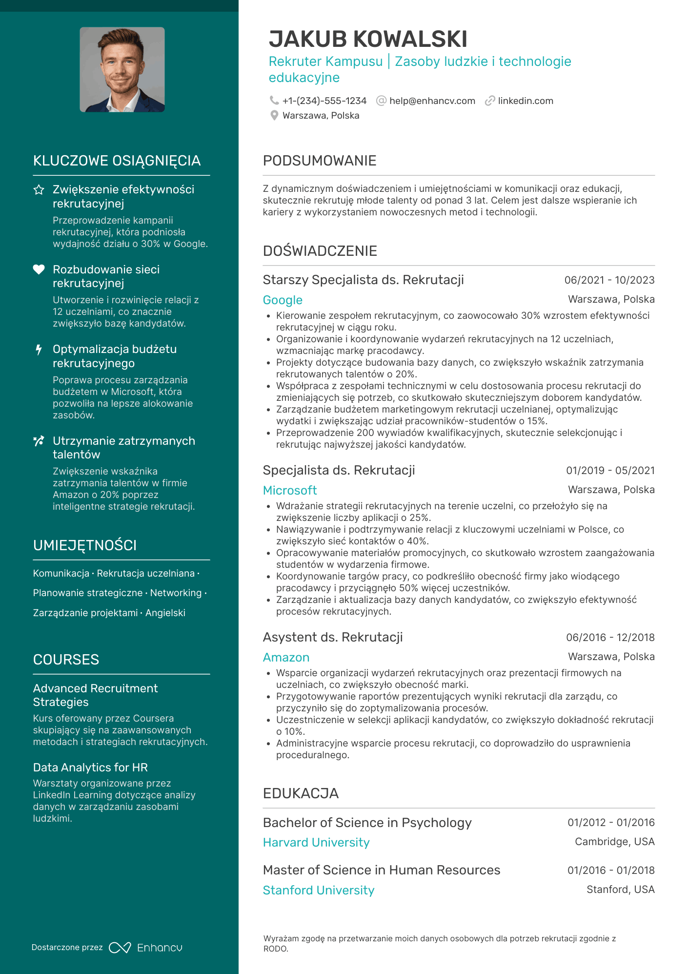 CV dla Rekruter kampusu