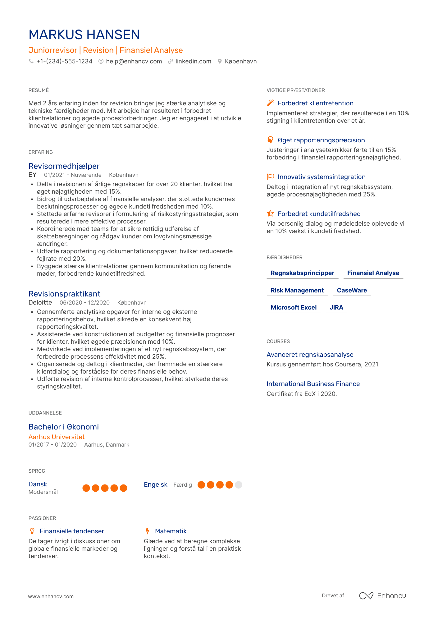 CV til Juniorrevisor