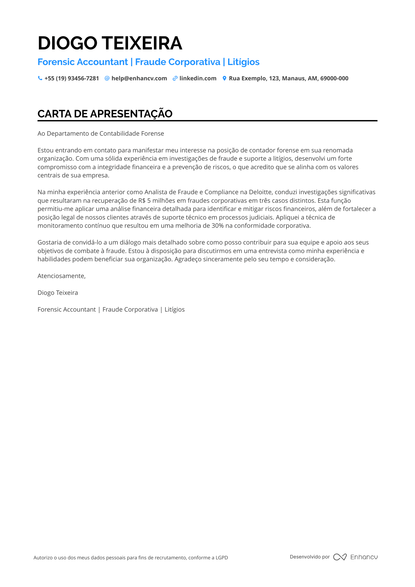 Contador de Contabilidade Forense