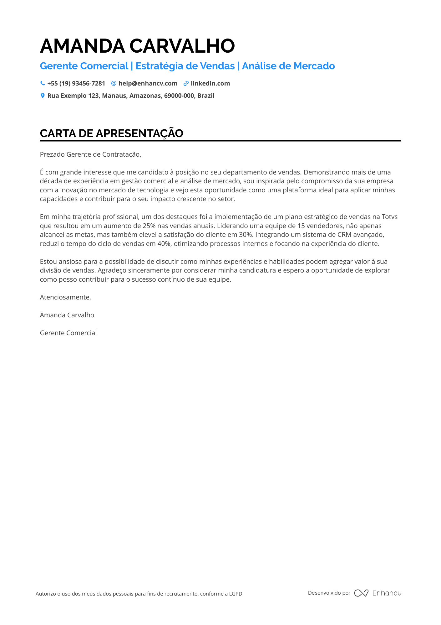 Gerente de Vendas de Tecnologia