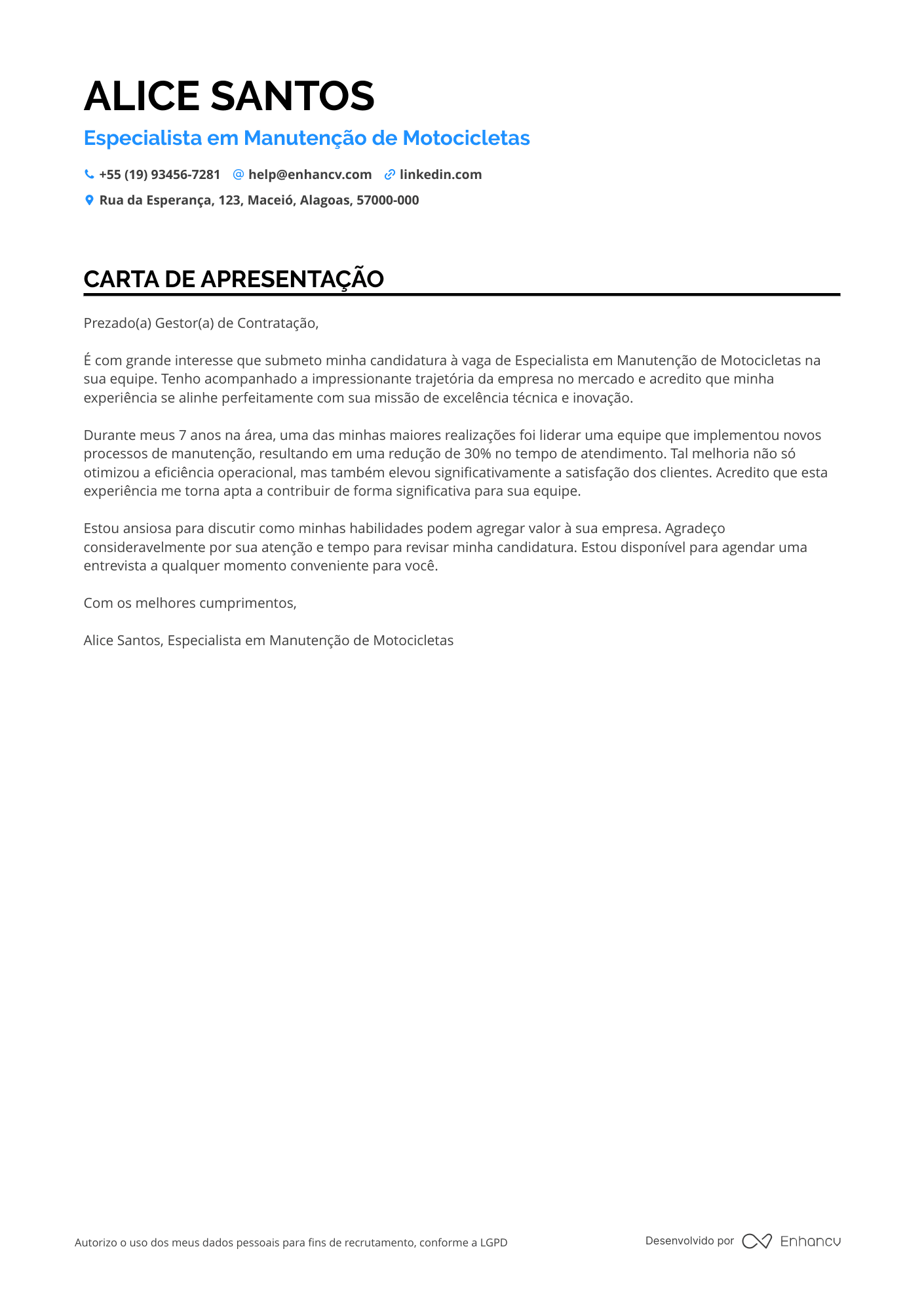 Mecânico de Manutenção de Motocicletas