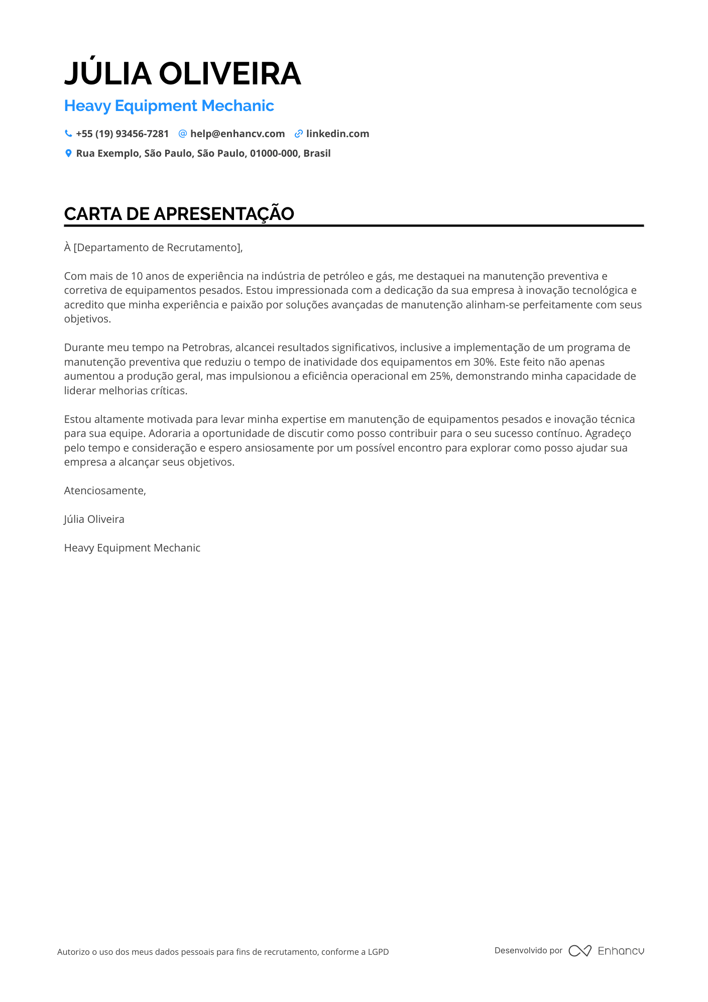 Mecânico de Equipamentos Pesados