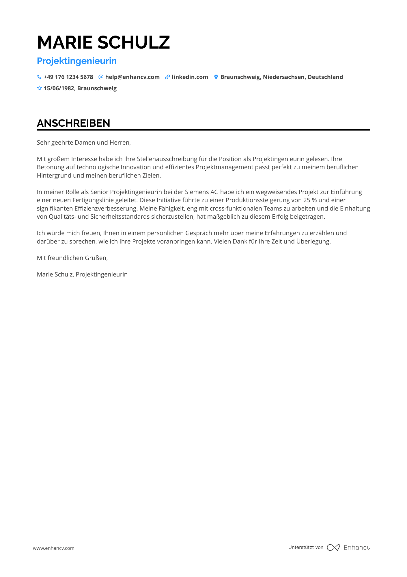 Ingenieur mit Projekterfahrung
