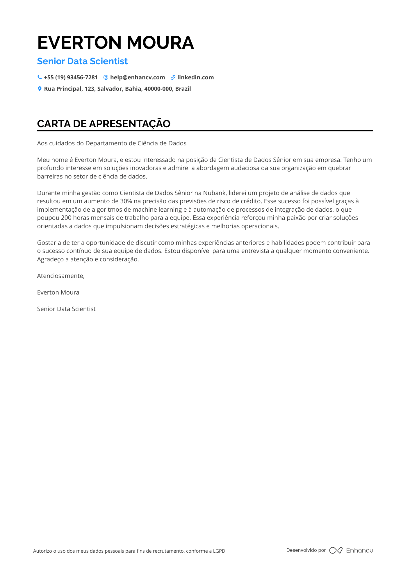 Analista de Dados Sênior