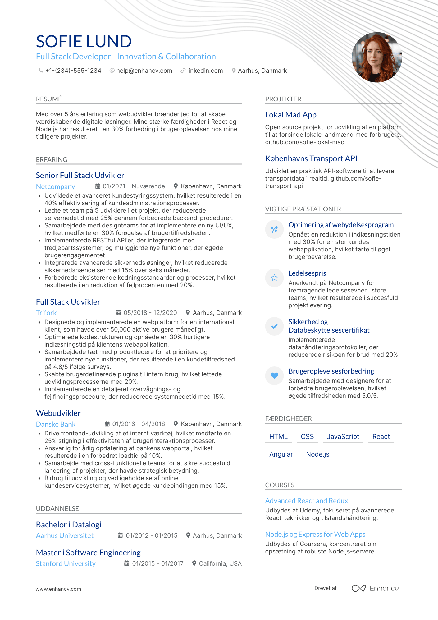 CV til Full Stack Webudvikler