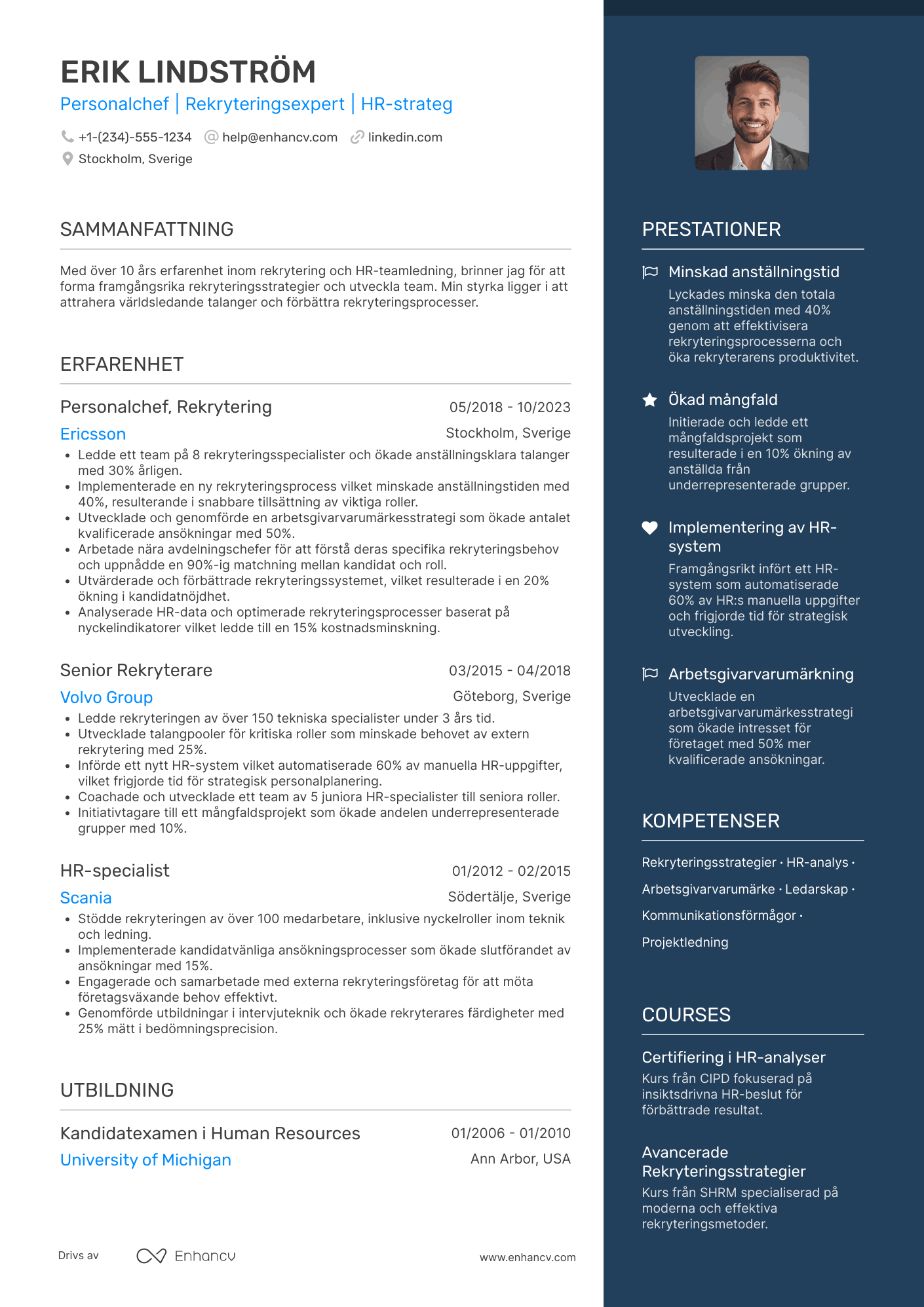 CV för Personalchef Rekrutierung