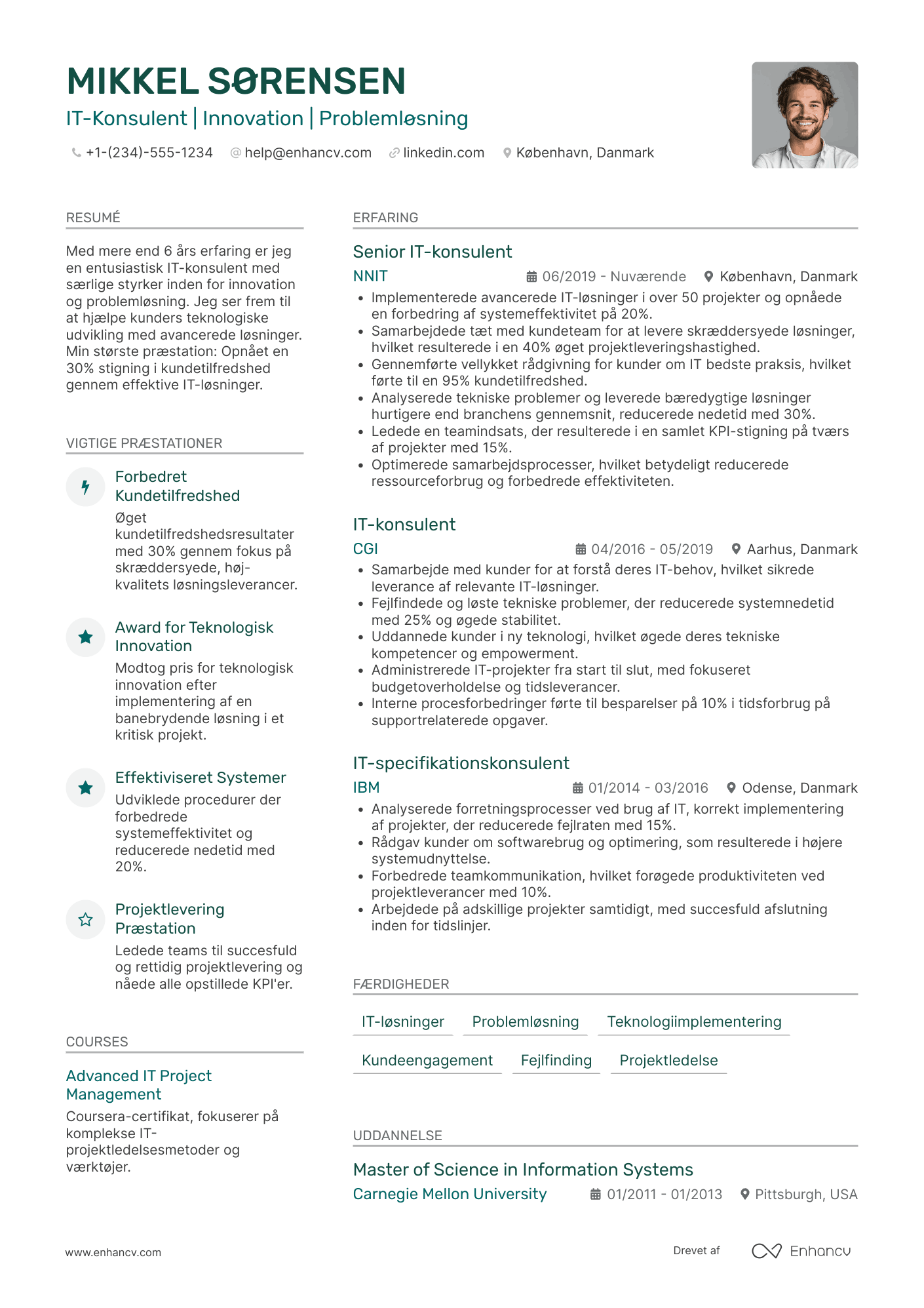 CV til Karriereskift IT Konsulent