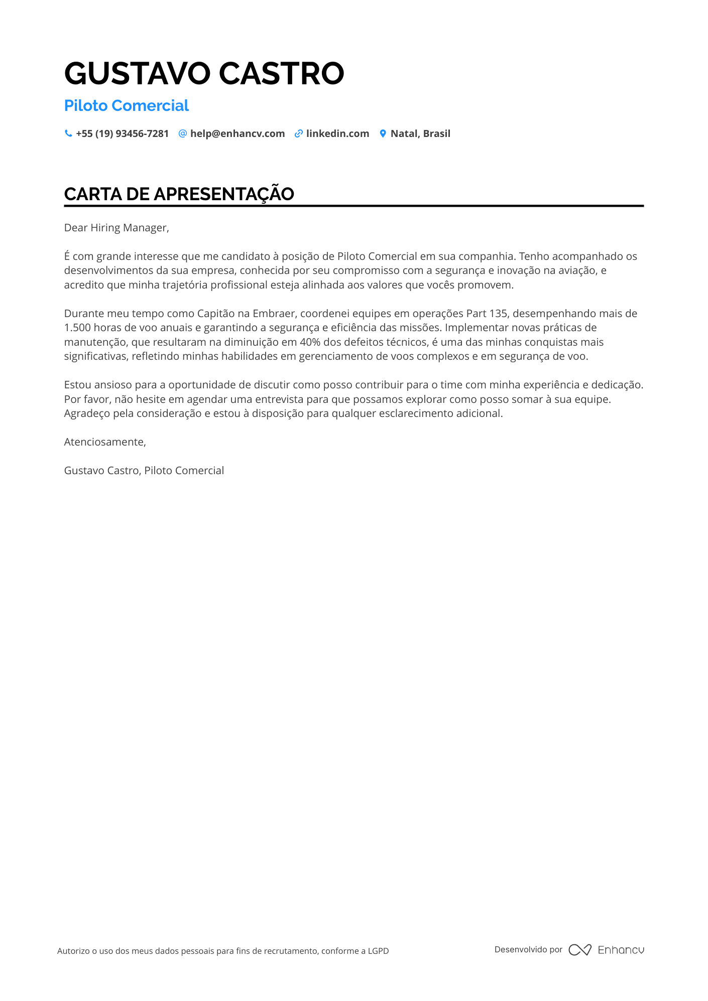 Piloto de Linha Aérea