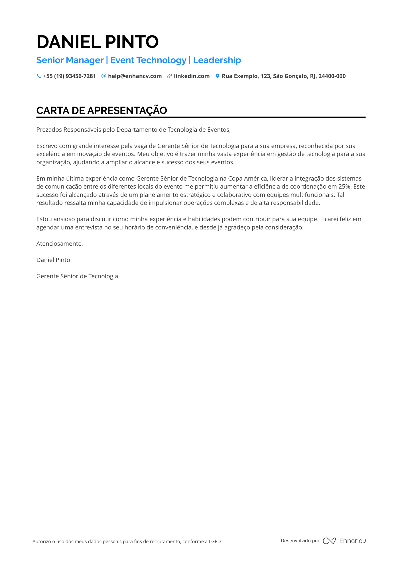 Gerente de Tecnologia
