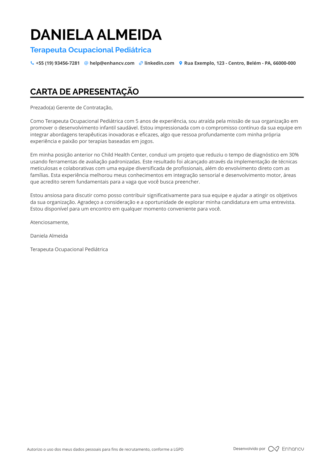 Terapeuta Ocupacional Pediátrico
