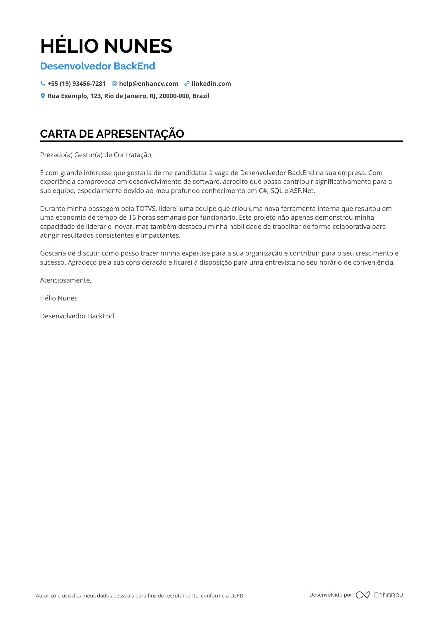 Desenvolvedor Web Sênior