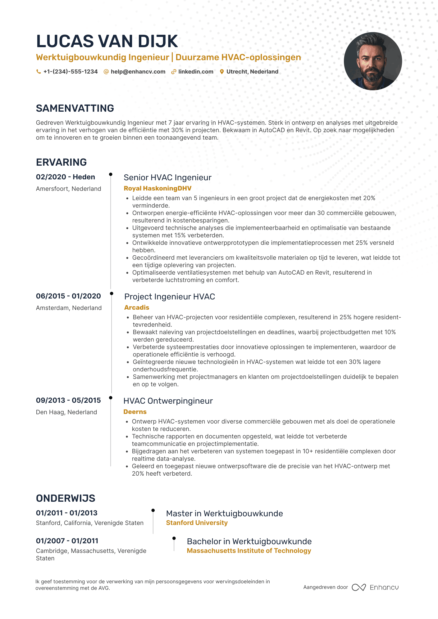 CV voor Werktuigbouwkundig Ingenieur HVAC