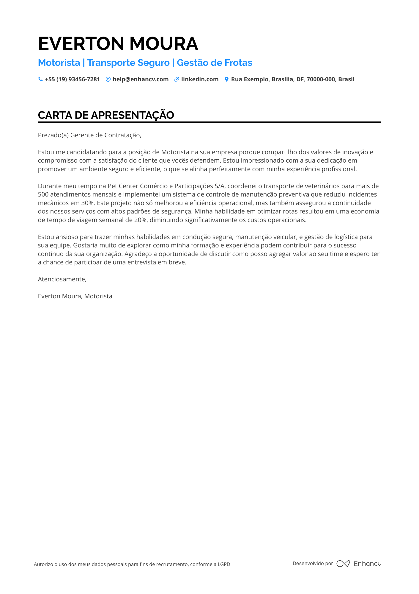 Motorista de Transporte de Animais