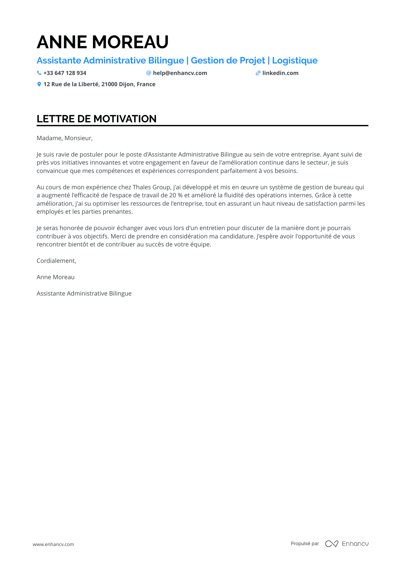 Assistant Administratif Bilingue
