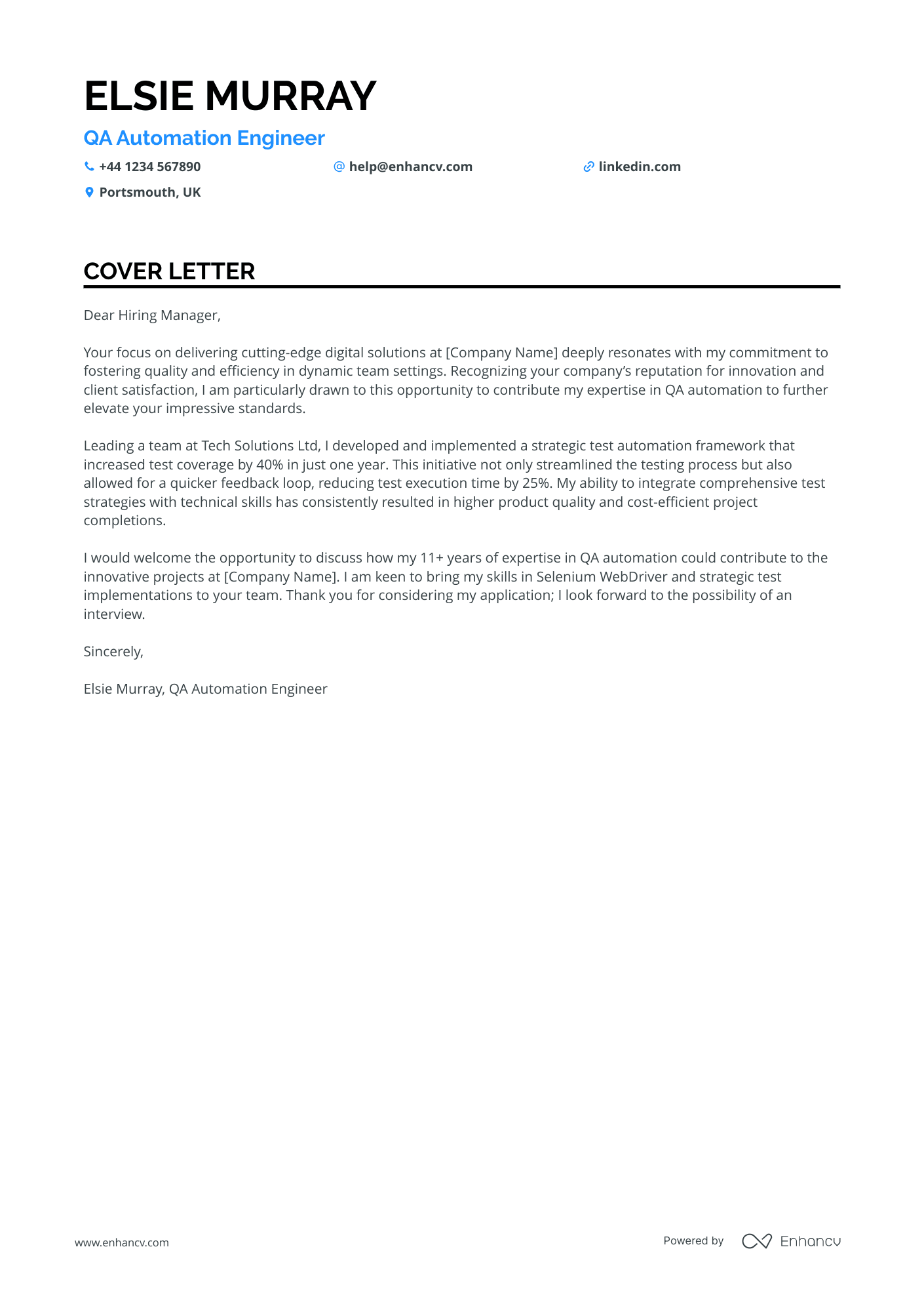 QA Tester CV