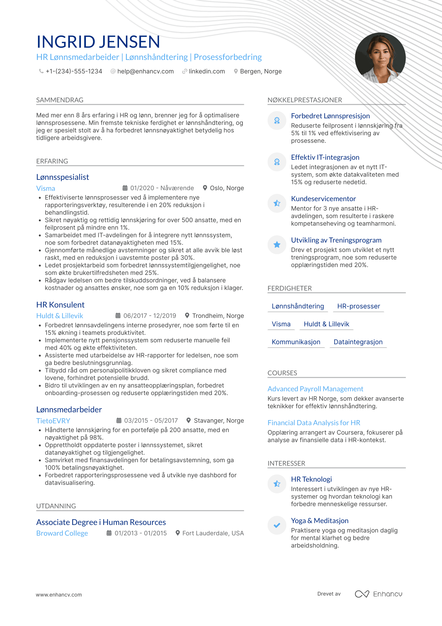 CV for HR Lønnsmedarbeider