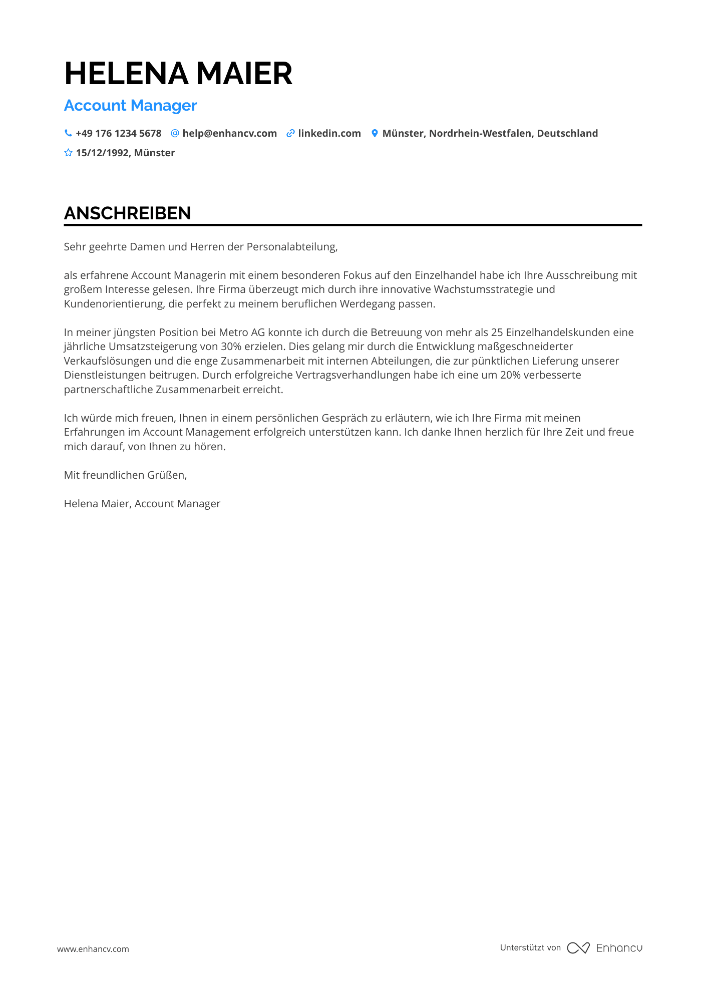 Account Manager für Einzelhandel