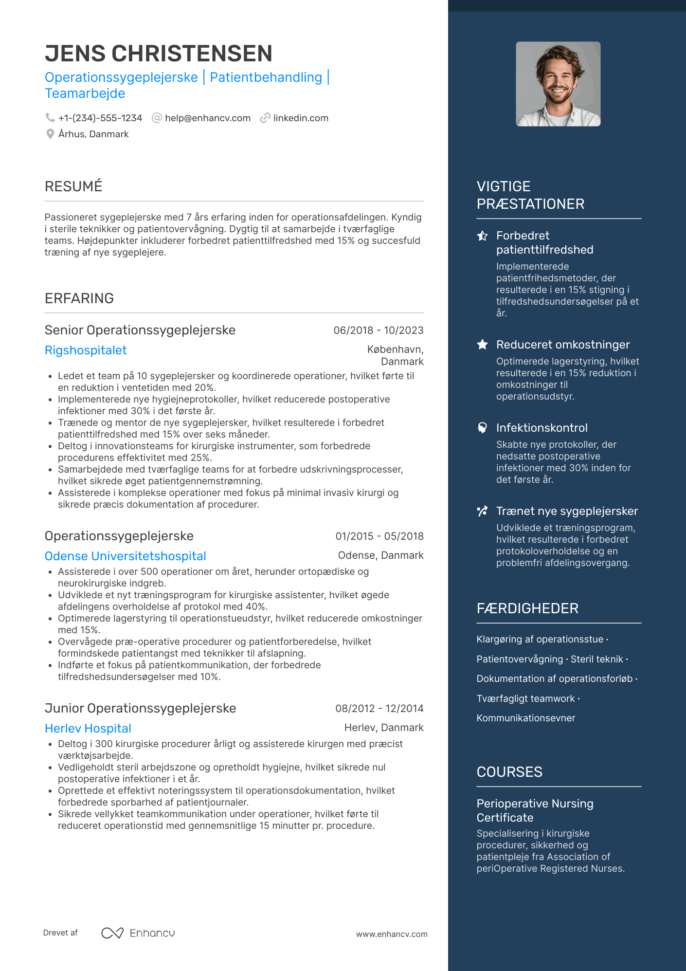 CV til Operationssygeplejerske