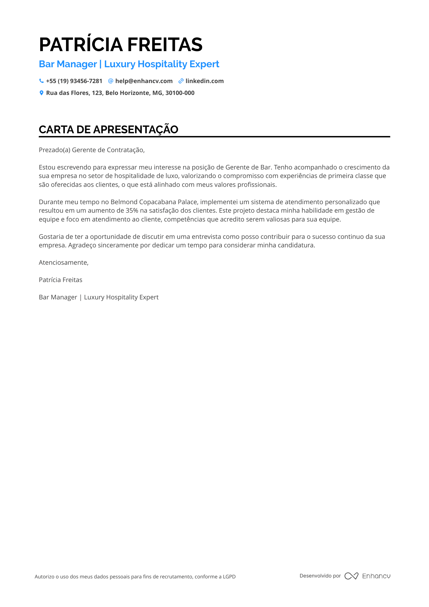 Barman de Treinamento
