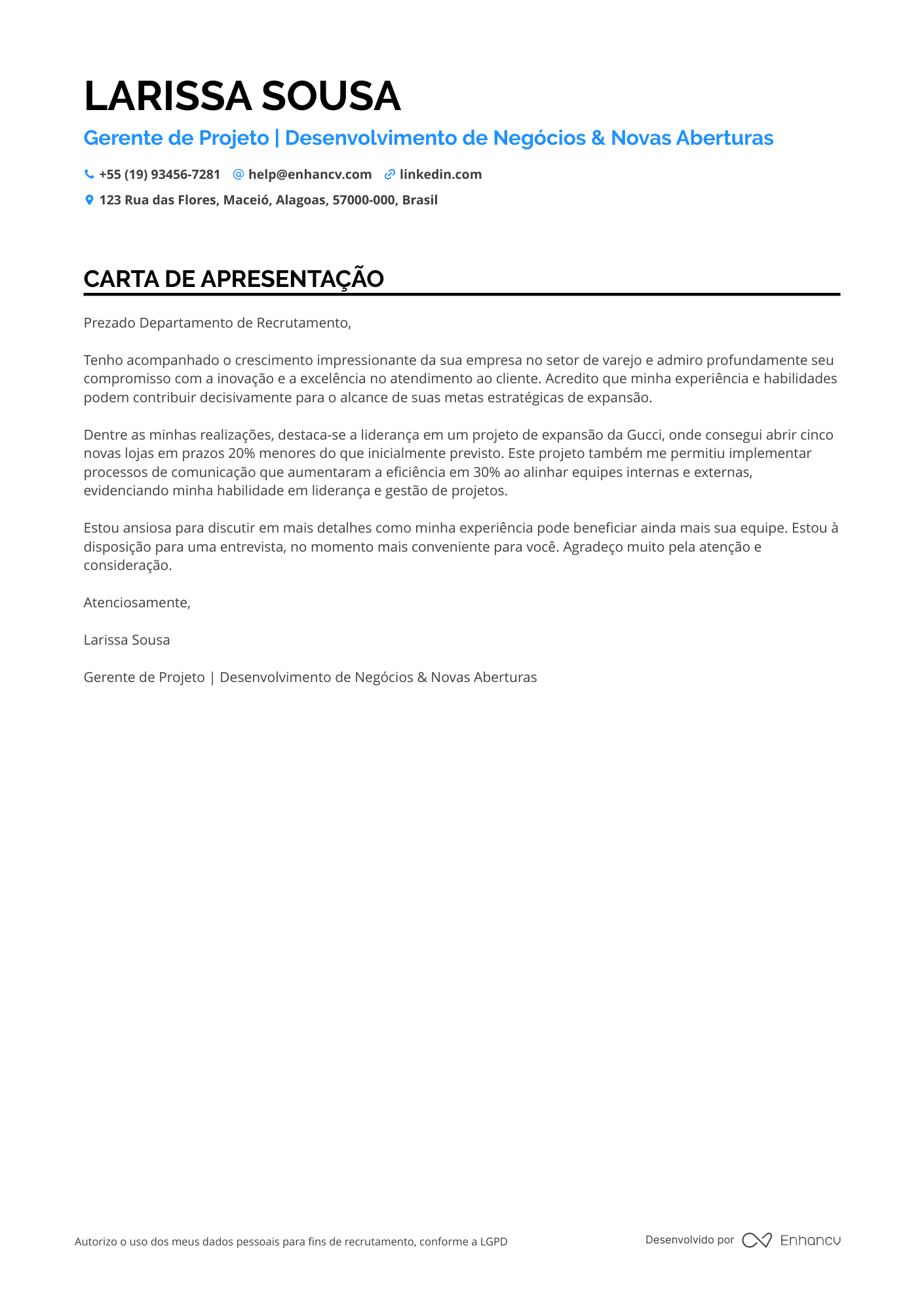 Gerente de Loja de Moda