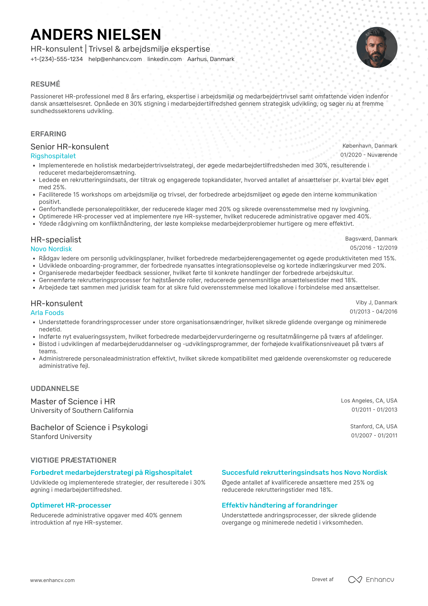 CV til HR konsulent – sundhed