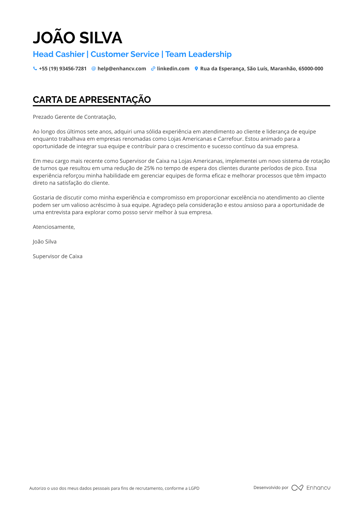 Chefe de Caixa