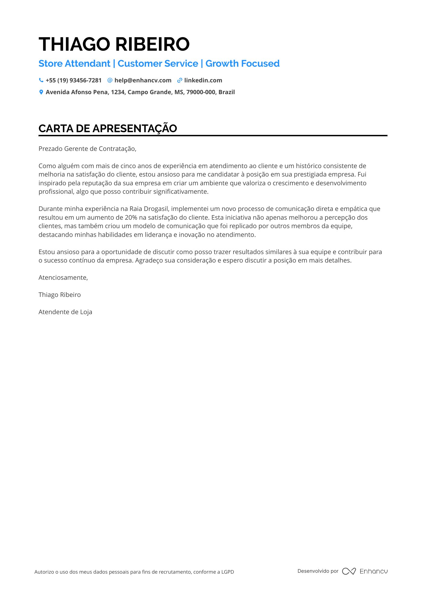 Consultor de Atendimento ao Cliente em Varejo