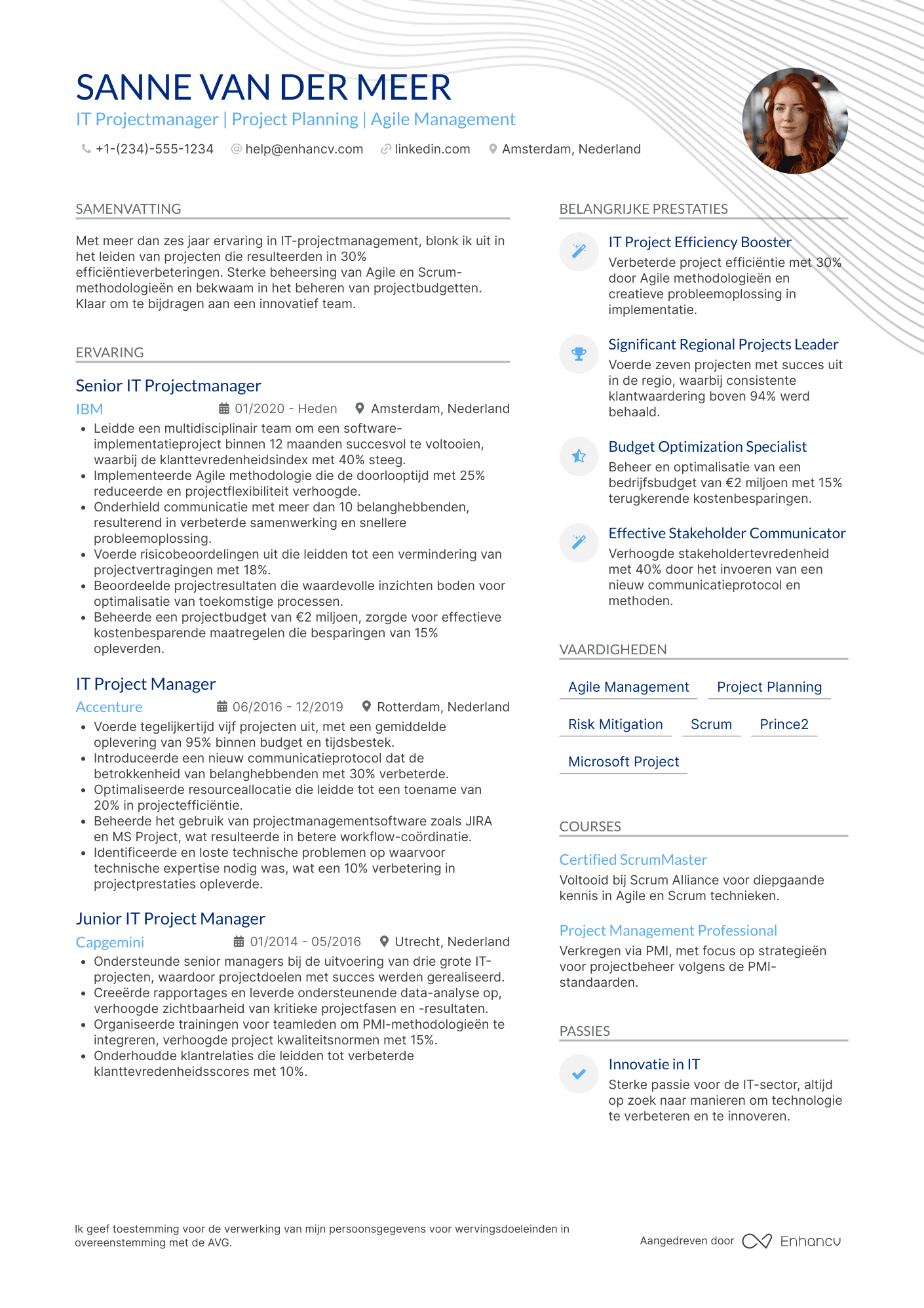 CV voor IT Projectmanager