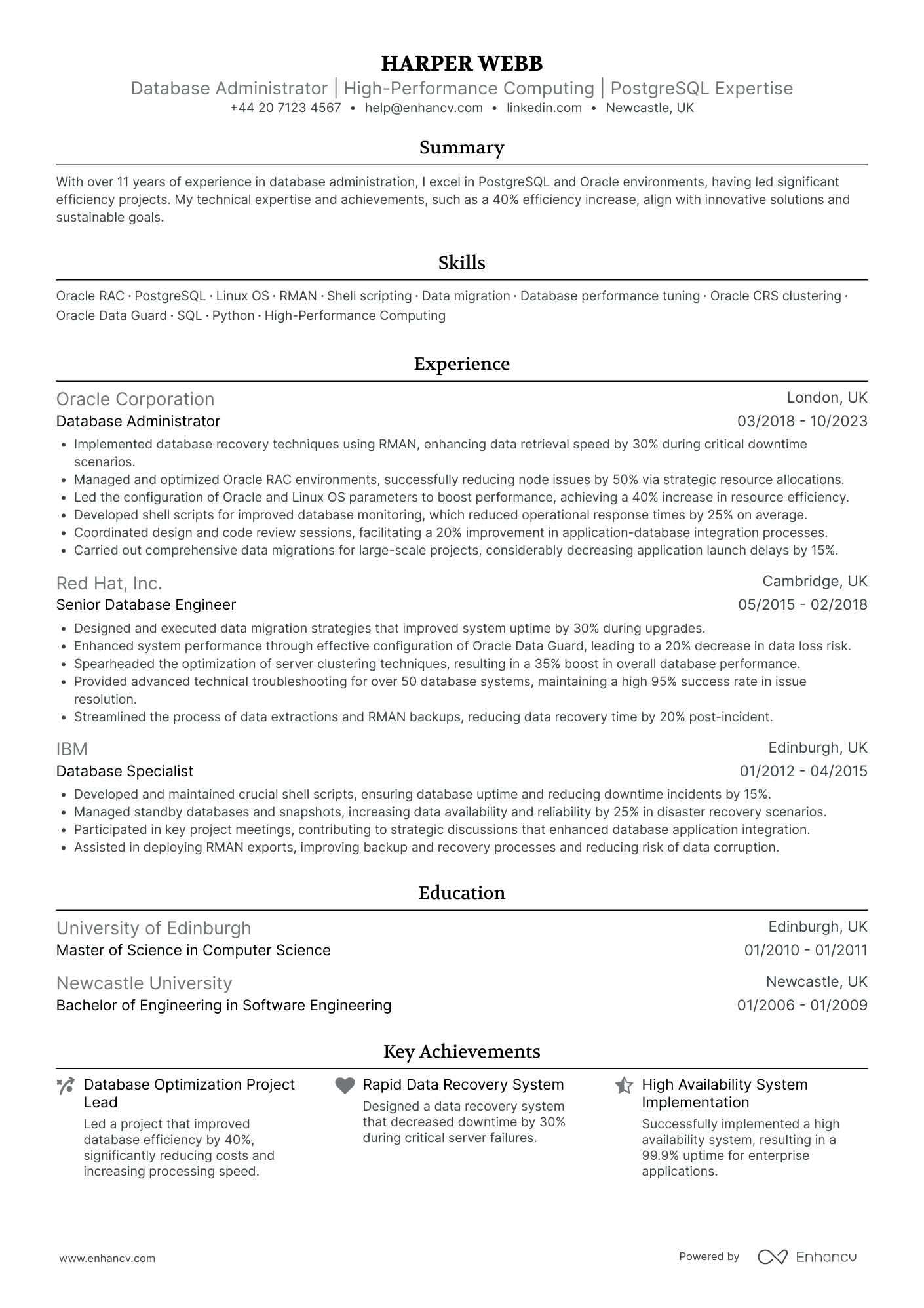 Computer Science Database Administrator