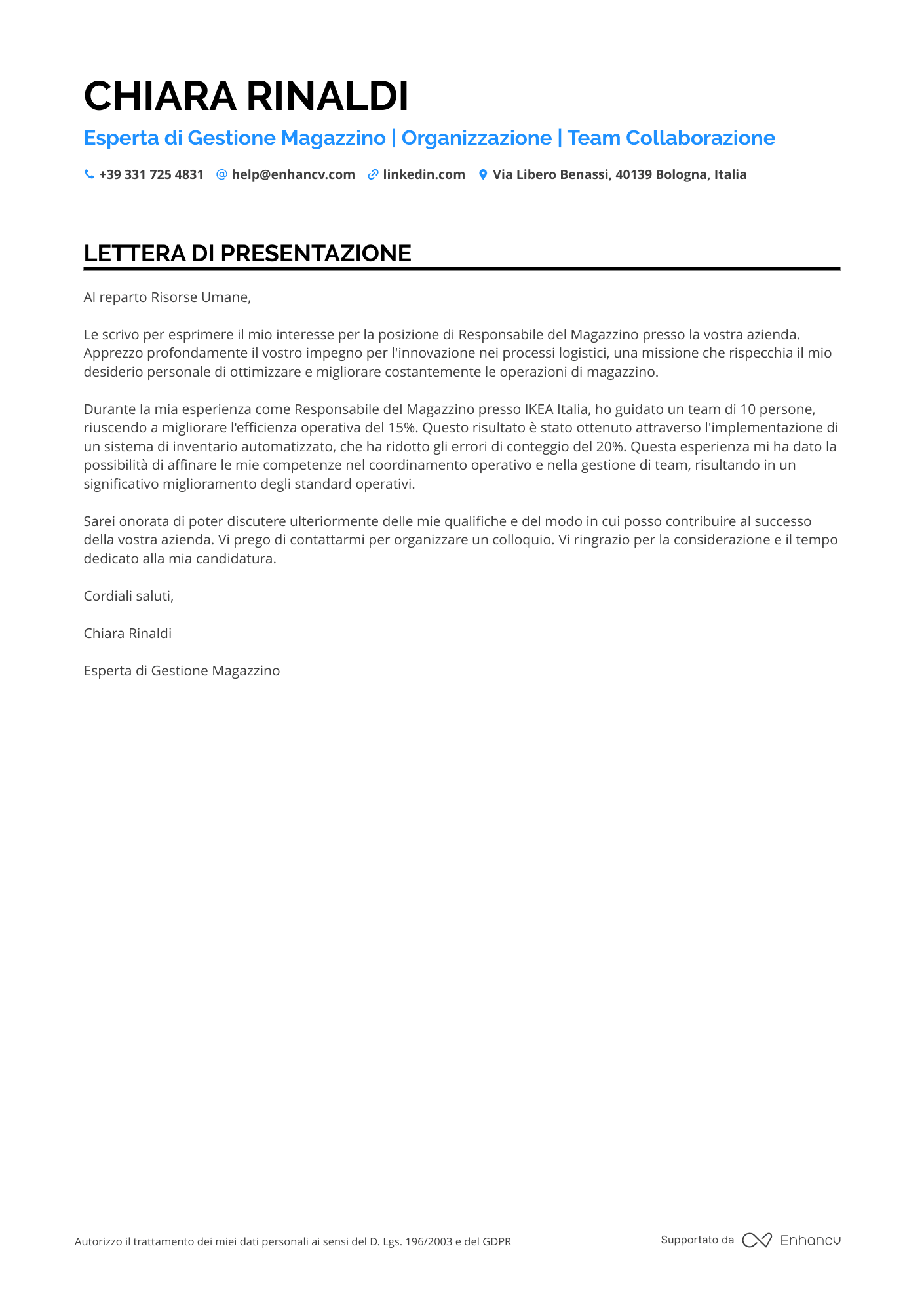 Responsabile di Zara Visual Merchandising